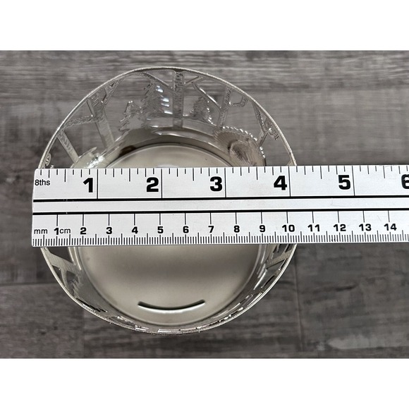 Bath & Body Works Glitter Metal Pedestal 14.5 Oz 3 Wick Candle Holder Christmas - Picture 7 of 9